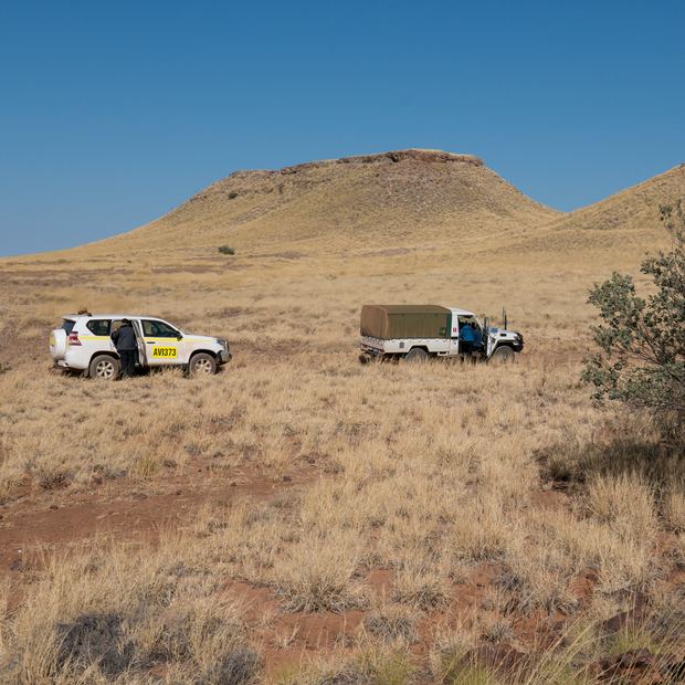 An installation team at work in the East Pilbara.