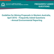 DMIRS updates FAQs for 2016 Mining Proposal Guidelines 