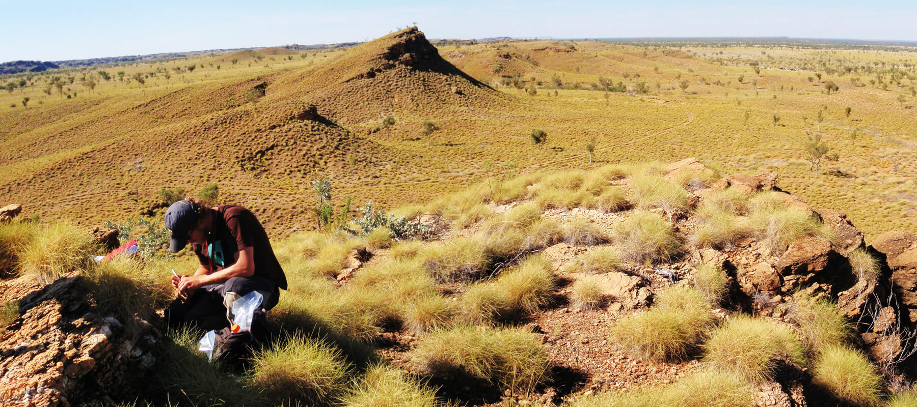 Sampling the Ordovician fauna of the Gap Creek formation in the Northern Canning Basin.